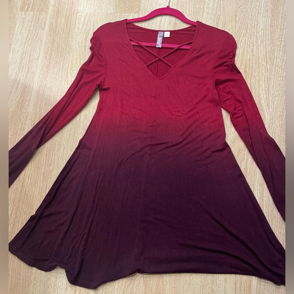 Red ombré dress